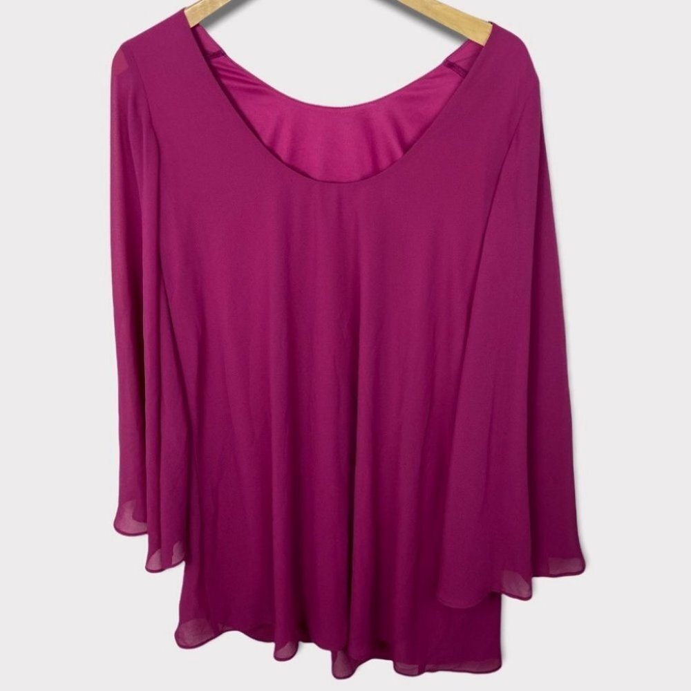 NWT Show Me Your Mumu Pink Bell Sleeve Mini Dress Swing Boho Size Small Shift S - Picture 3 of 10